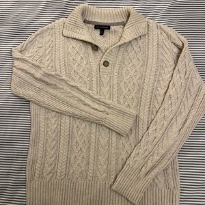 Banana Republic Cream Cable Knit Sweater